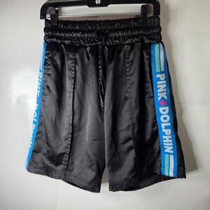 Pink Dolphin Take Flight Black Satin Shorts Mens Medium Streetwear Rare